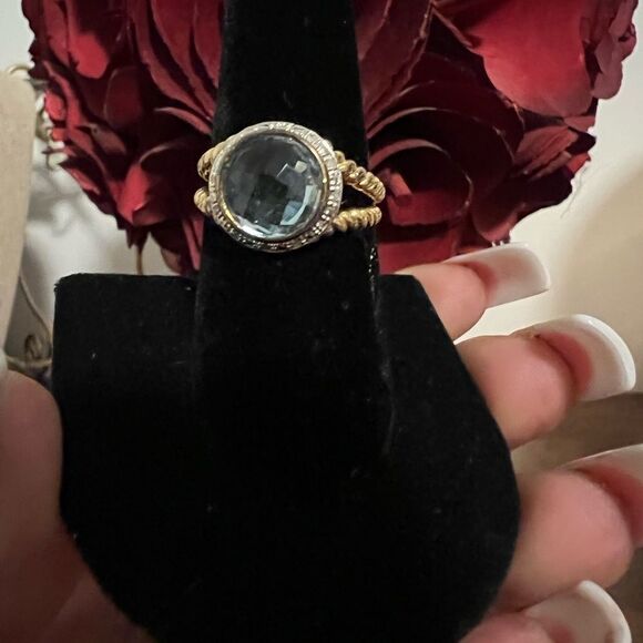 Sterling Silver Nataliya V. Collister's NVC Topaz Ring Sz 8 - Picture 7 of 9